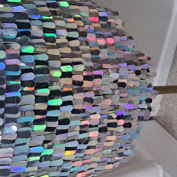 Iridescent Silver Sequin Dress 💃 - Picture 3 of 6